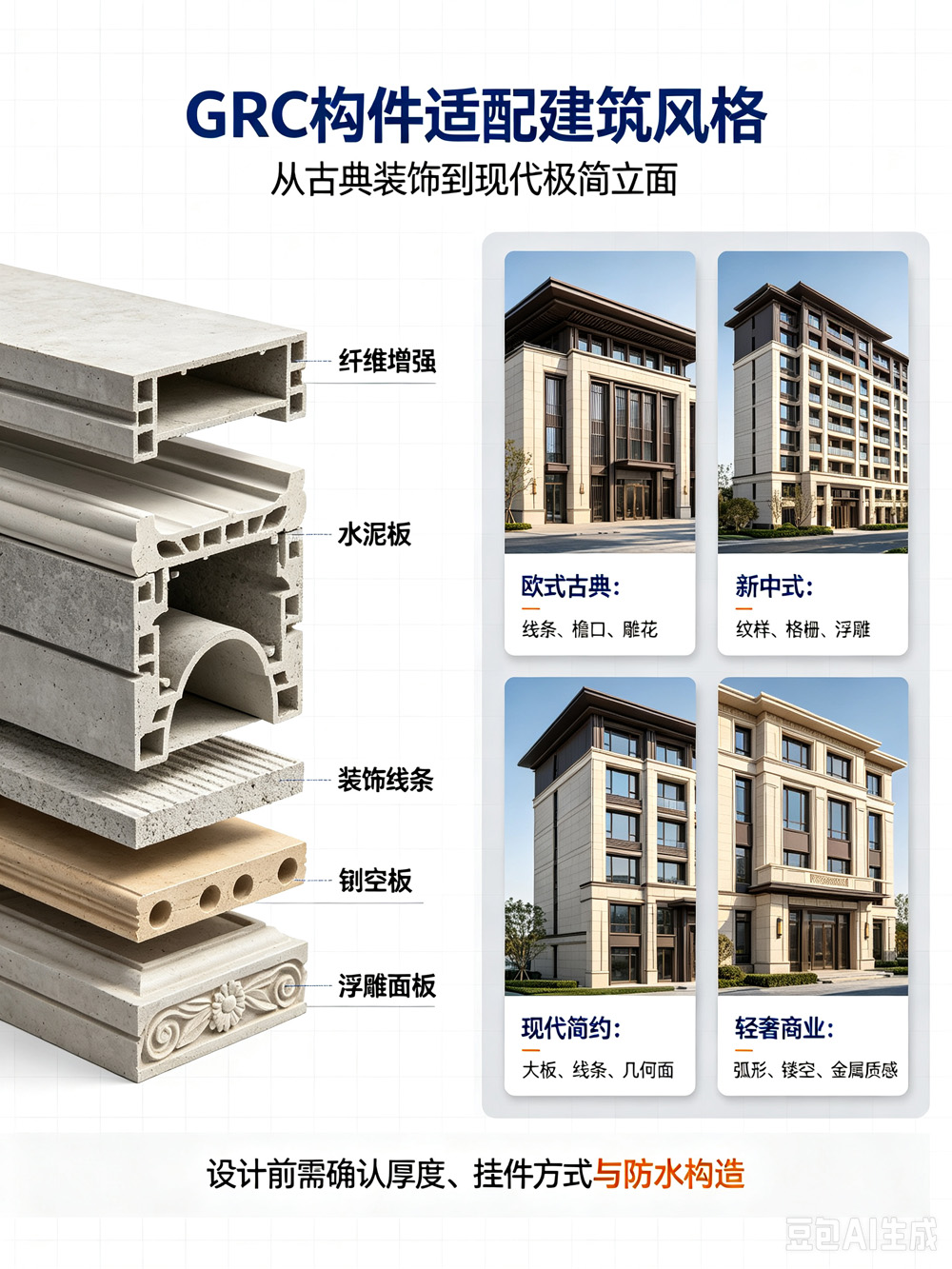 山东GRC构件适合哪些建筑风格？